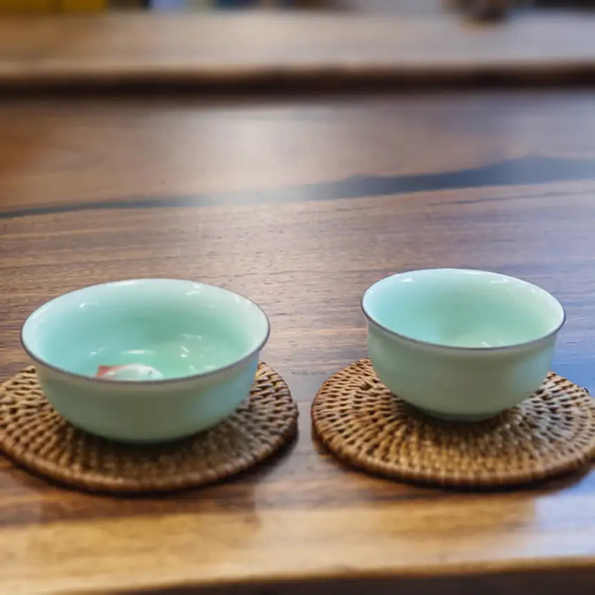 Bosan Pottery - Fish Porcelain Tea Cup - Bosan Pottery - Kitchenware - Harumio