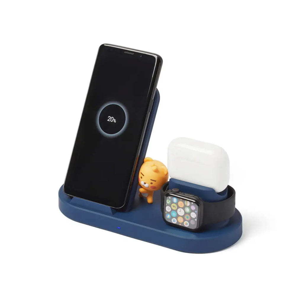 Kakao Friends - 3 in 1 Fast Wireless Charger - Kakao Friends - Accessories - Harumio