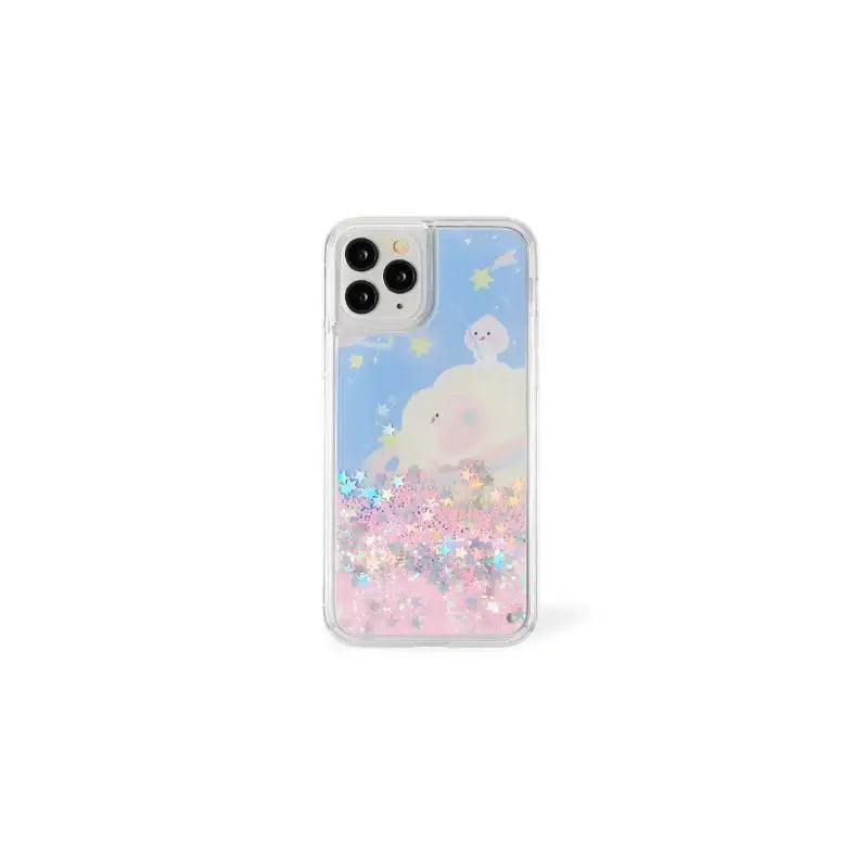 Kakao Friends - Lovely Apeach - Pearl Glitter Phone Case - Kakao Friends - Accesories - Harumio