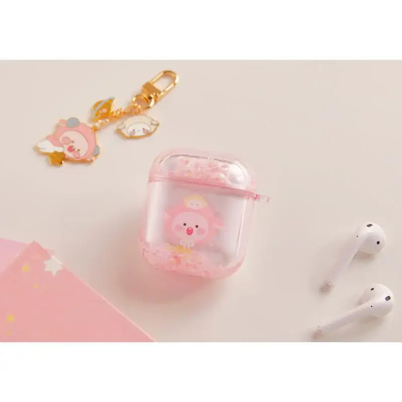 Kakao Friends - Lovely Apeach - Glitter AirPods Case - Kakao Friends - Accesories - Harumio