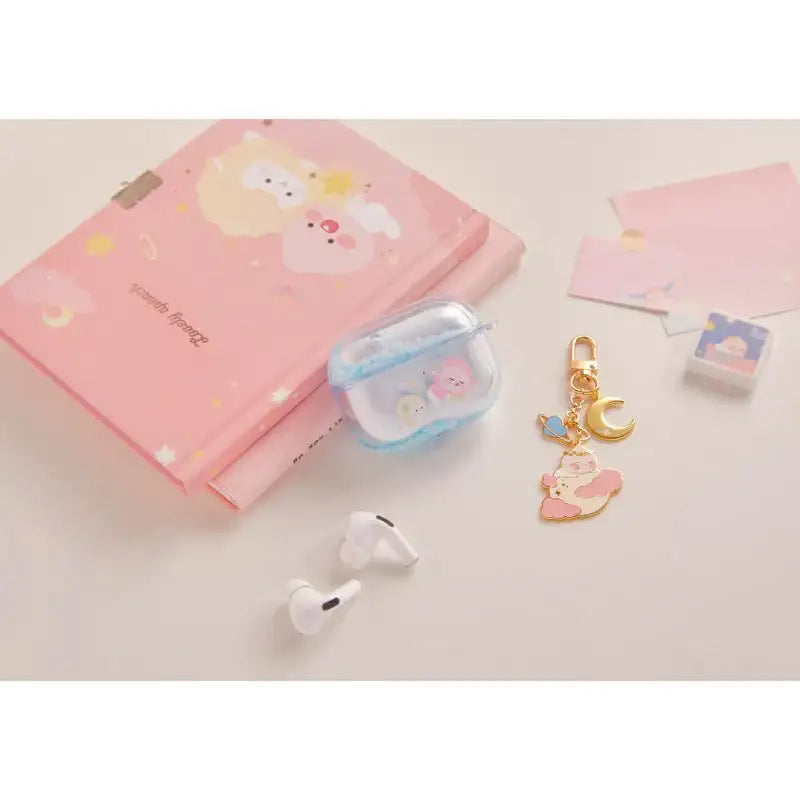 Kakao Friends - Lovely Apeach - Glitter AirPods Pro Case - Kakao Friends - Accesories - Harumio