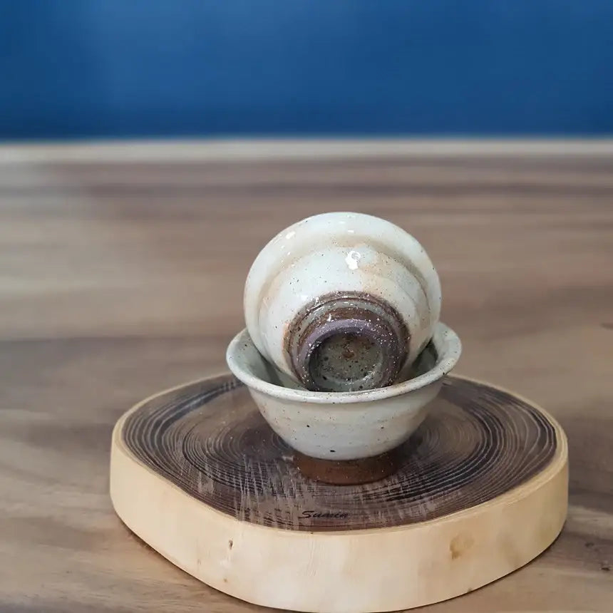 Bosan Pottery - Buncheong Dumbung Traditional Tea Cup - Bosan Pottery - Home & Living, Accessories - Harumio