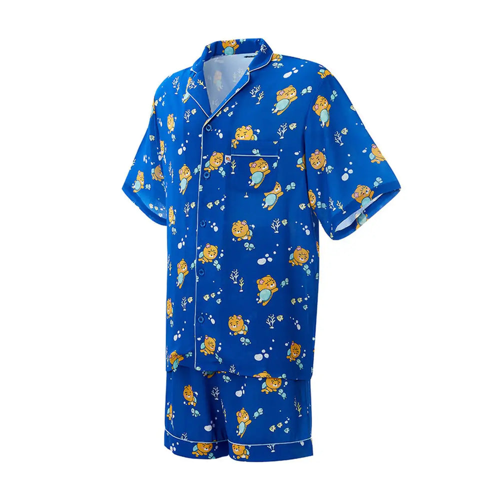 Kakao Friends - Ocean Vibe Blue Pajamas (Men) - Kakao Friends - Clothing - Harumio