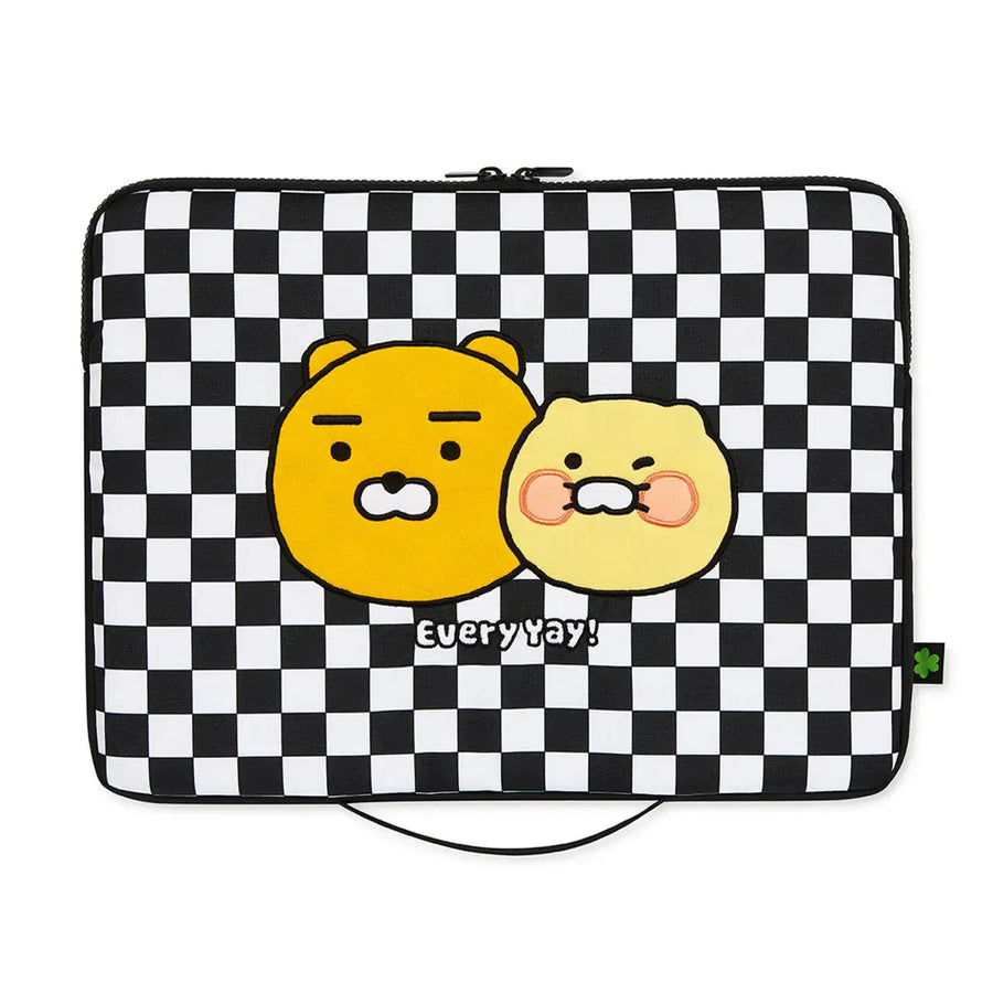 Kakao Friends - Every Yay! Ryan & Choonsik Checkerboard Laptop Pouch - Kakao Friends - Home & Living, Accessories - Harumio