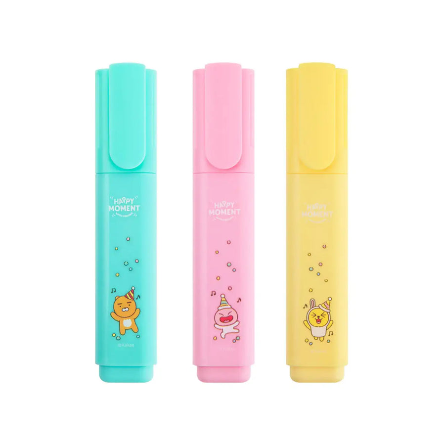Kakao Friends - Happy Moment Mild Highlighter Set (3 pcs) - Kakao Friends - Home & Living, Accessories - Harumio