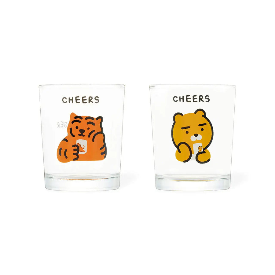 MUZIK TIGER x Kakao Friends - Glass Cup Set - MUZIK TIGER x Kakao Friends - Home & Living, Accessories - Harumio