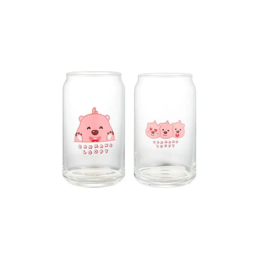 Kakao Friends x Zanmang Loopy - Glass Cup Set (2 pcs) - Kakao Friends - Home & Living, Accessories - Harumio