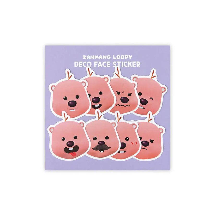 Kakao Friends x Zanmang Loopy - Paper Deco Face Sticker - Kakao Friends x Zanmang Loopy - Home & Living, Accessories - Harumio