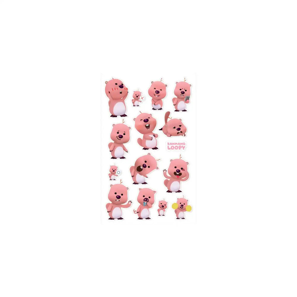 Kakao Friends x Zanmang Loopy - Jazzy Clear Sticker - Kakao Friends x Zanmang Loopy - Home & Living, Accessories - Harumio