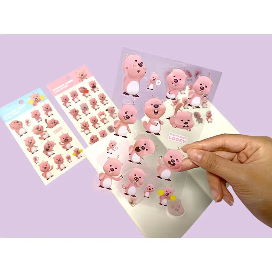 Kakao Friends x Zanmang Loopy - Jazzy Clear Sticker - Kakao Friends x Zanmang Loopy - Home & Living, Accessories - Harumio