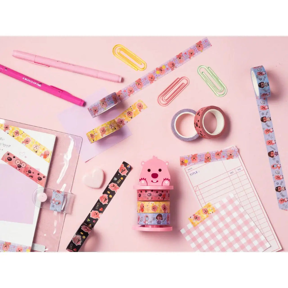 Kakao Friends x Zanmang Loopy - Masking Tape and Holder - Kakao Friends x Zanmang Loopy - Home & Living, Accessories - Harumio Kakao Friends x Zanmang Loopy - Masking Tape and Holder - Kakao Friends x Zanmang Loopy - Home & Living, Accessories - Harumio