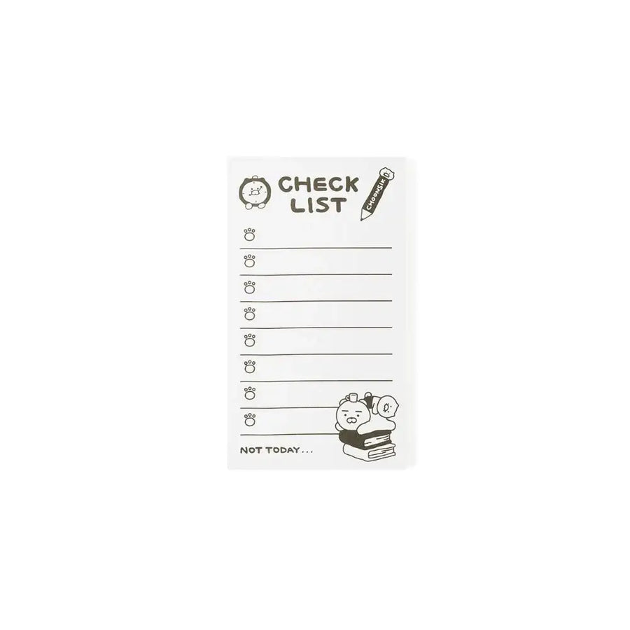Kakao Friends - Black & White Checklist Note - Kakao Friends - Home & Living, Accessories - Harumio