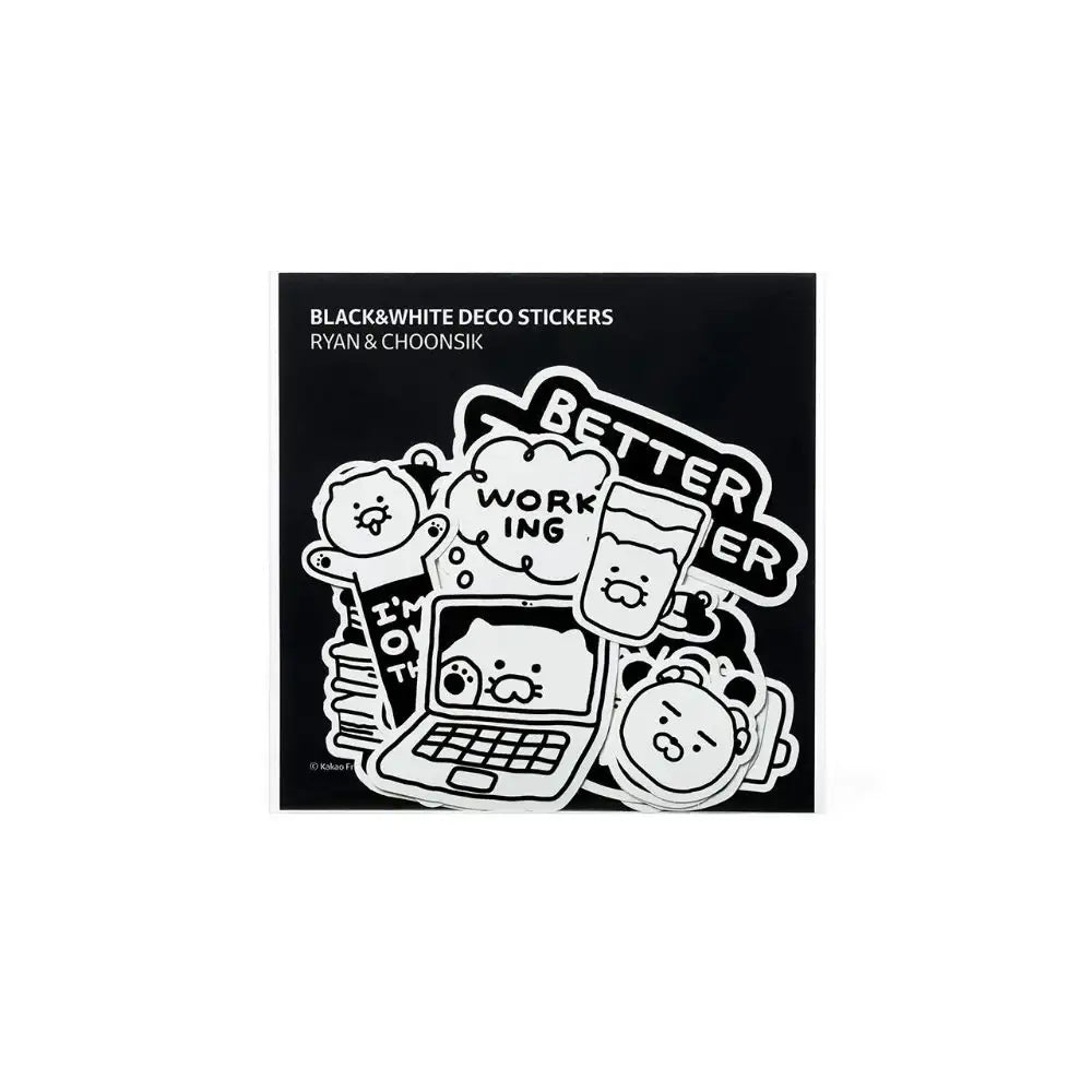 Kakao Friends - Black & White Deco Sticker - Kakao Friends - Home & Living, Accessories - Harumio
