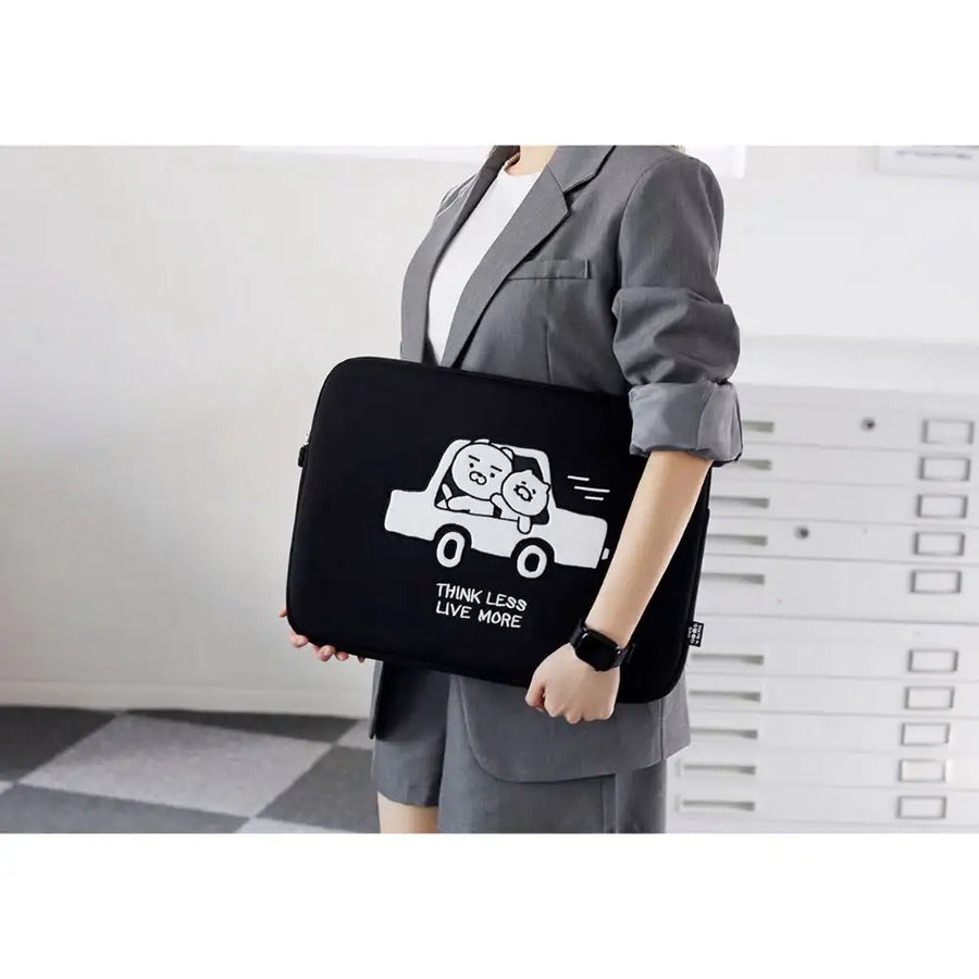Kakao Friends - Black & White Notebook Pouch (17") - Kakao Friends - Home & Living, Accessories - Harumio