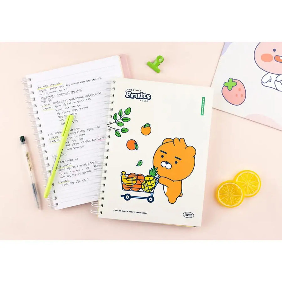 Kakao Friends - Fruity Friends Maxi Spring Notebook - Kakao Friends - Home & Living, Accessories - Harumio