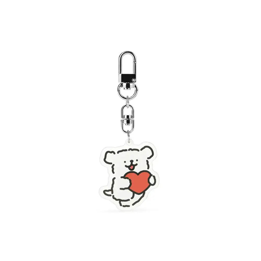 Kakao Friends - Maltese Cuties Acrylic Keyring Set (Heart Version) - Kakao Friends - Acrylic Keyring - Harumio