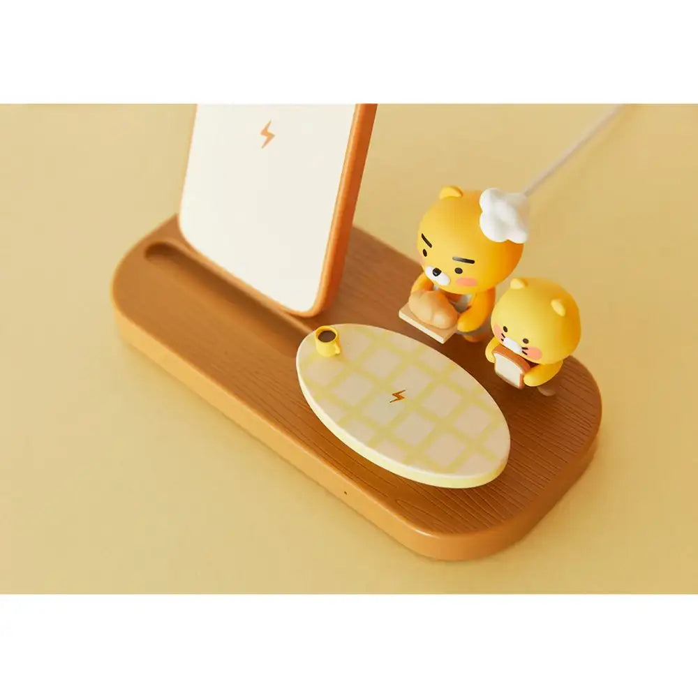 Kakao Friends - Bakery Ryan & Choonsik 2 in 1 Wireless Charging Stand - Kakao Friends - Accessories - Harumio Kakao Friends - Bakery Ryan & Choonsik 2 in 1 Wireless Charging Stand - Kakao Friends - Accessories - Harumio