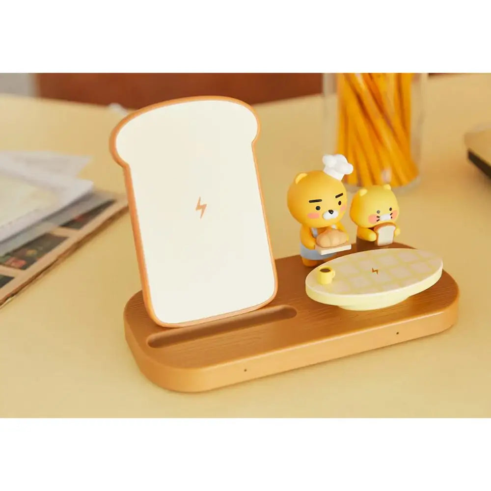 Kakao Friends - Bakery Ryan & Choonsik 2 in 1 Wireless Charging Stand - Kakao Friends - Accessories - Harumio Kakao Friends - Bakery Ryan & Choonsik 2 in 1 Wireless Charging Stand - Kakao Friends - Accessories - Harumio
