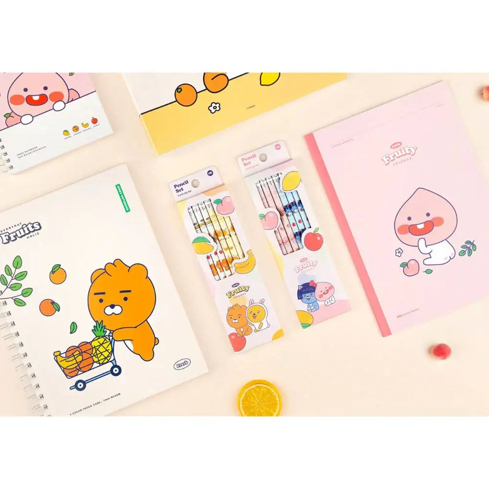 Kakao Friends - Fruity Friends Eraser Pencil Set - Kakao Friends - Home & Living, Accessories - Harumio