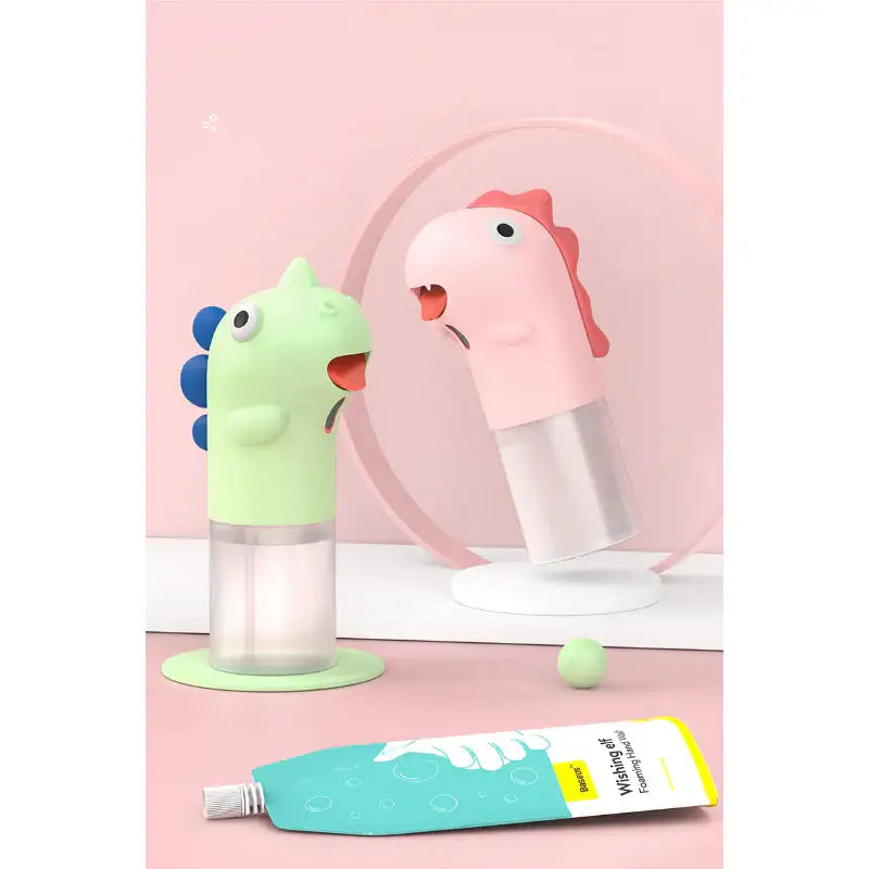 Baseus - Pink Minidinos Automatic Hand Soap Dispenser - Baseus - Soap & Lotion Dispensers - Harumio