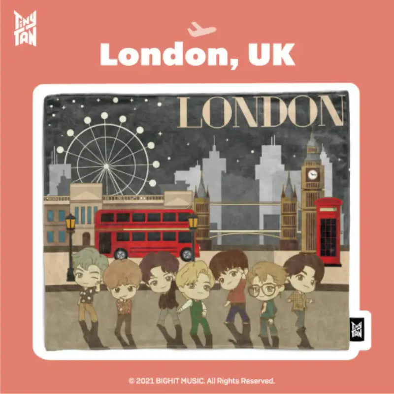 BTS - TinyTAN - City Series Blanket - BTS TinyTAN - Blanket - Harumio