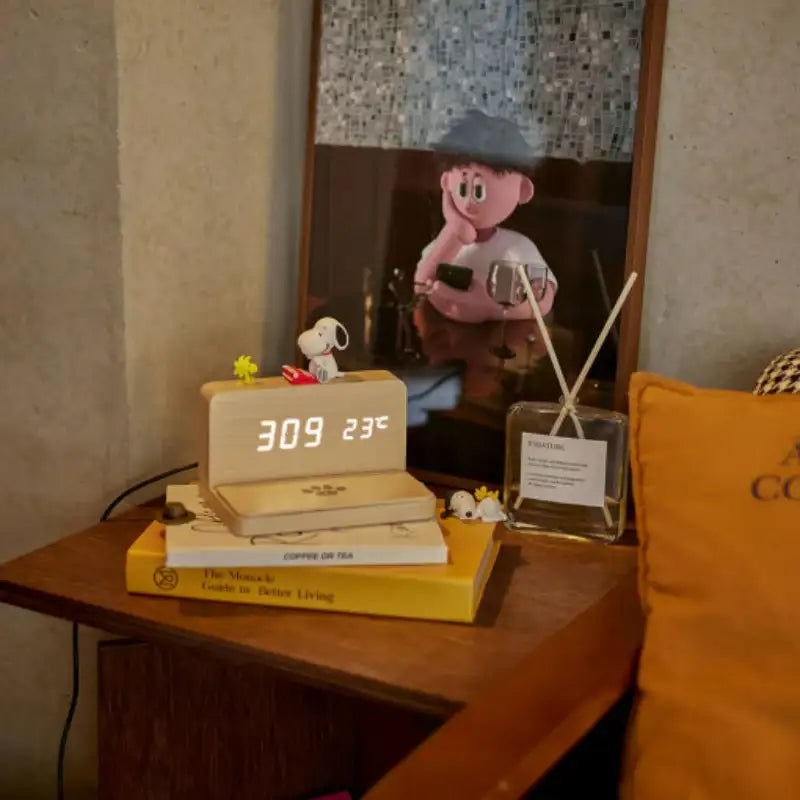 Bo Friends x Peanuts - Snoopy LED Wooden Desk Clock - Bo Friends - Clock - Harumio Bo Friends x Peanuts - Snoopy LED Wooden Desk Clock - Bo Friends - Clock - Harumio