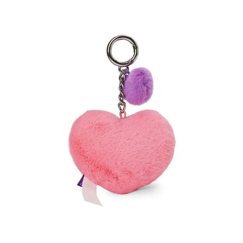BT21 - Baby Flat Fur Face Bag Charm - Purple Heart Edition - BT21 - Keyring - Harumio BT21 - Baby Flat Fur Face Bag Charm - Purple Heart Edition - BT21 - Keyring - Harumio