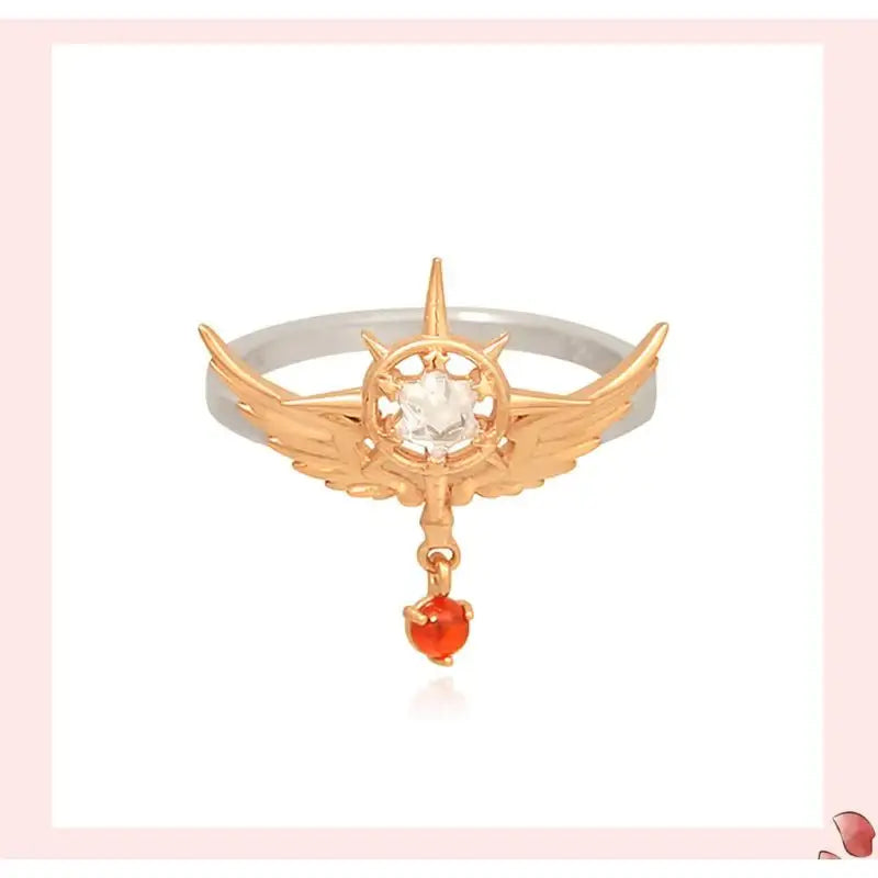 OST x Cardcaptor Sakura - Dream Wand Dangle Silver Ring - OST - Jewelry - Harumio