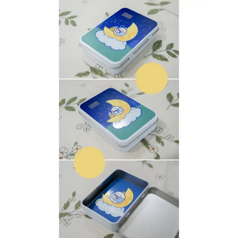 Molang - Moonlight Camping Tin Case + Sticker Set - Molang - Stickers - Harumio Molang - Moonlight Camping Tin Case + Sticker Set - Molang - Stickers - Harumio