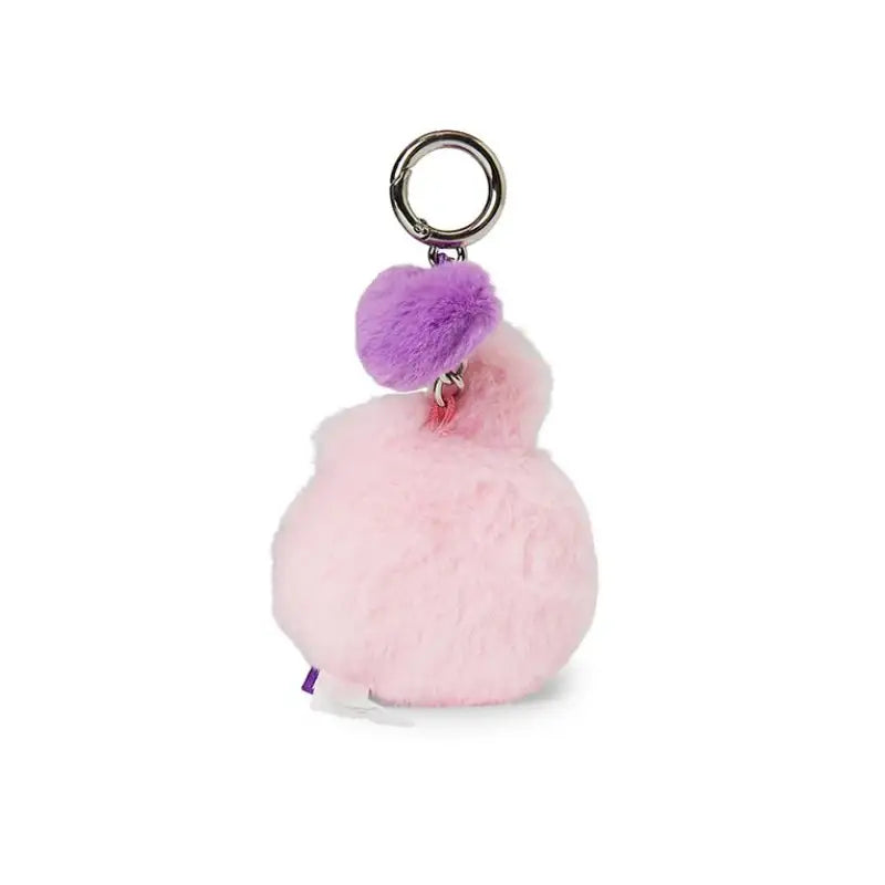 BT21 - Baby Flat Fur Face Bag Charm - Purple Heart Edition - BT21 - Keyring - Harumio BT21 - Baby Flat Fur Face Bag Charm - Purple Heart Edition - BT21 - Keyring - Harumio