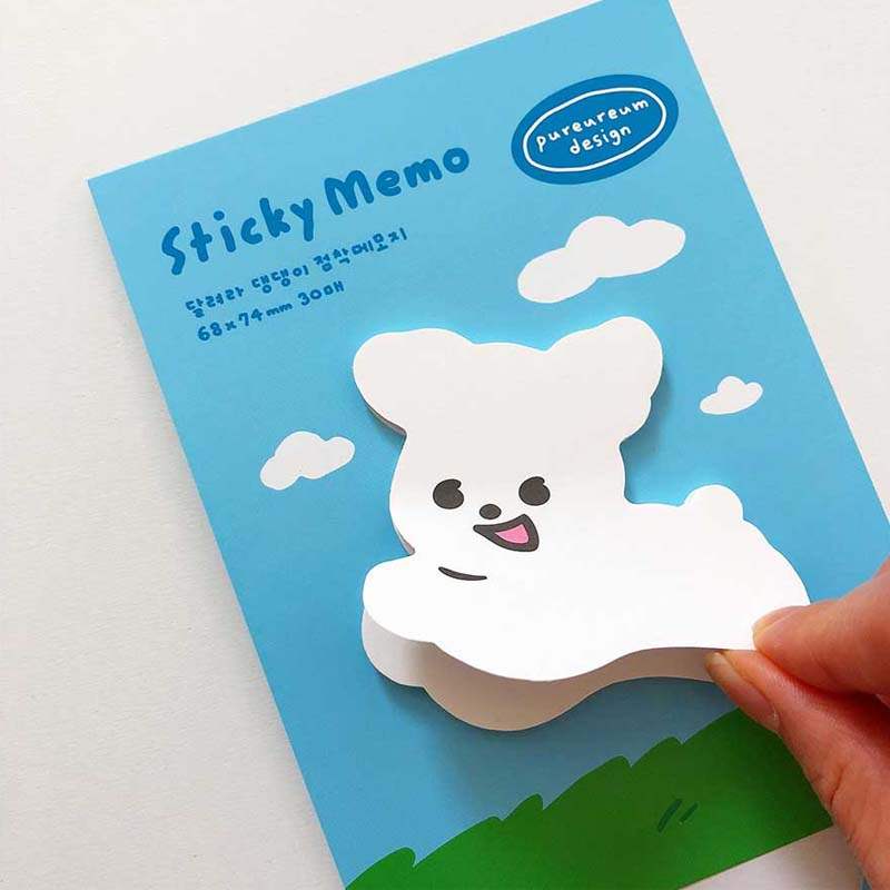 Pureureumdesign x 10x10 - Run Daengdaeng Sticky Note - Pureureumdesign - Stationery - Harumio Pureureumdesign x 10x10 - Run Daengdaeng Sticky Note - Pureureumdesign - Stationery - Harumio