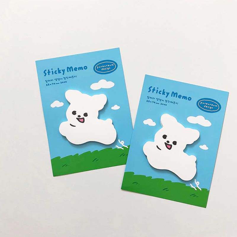 Pureureumdesign x 10x10 - Run Daengdaeng Sticky Note - Pureureumdesign - Stationery - Harumio Pureureumdesign x 10x10 - Run Daengdaeng Sticky Note - Pureureumdesign - Stationery - Harumio