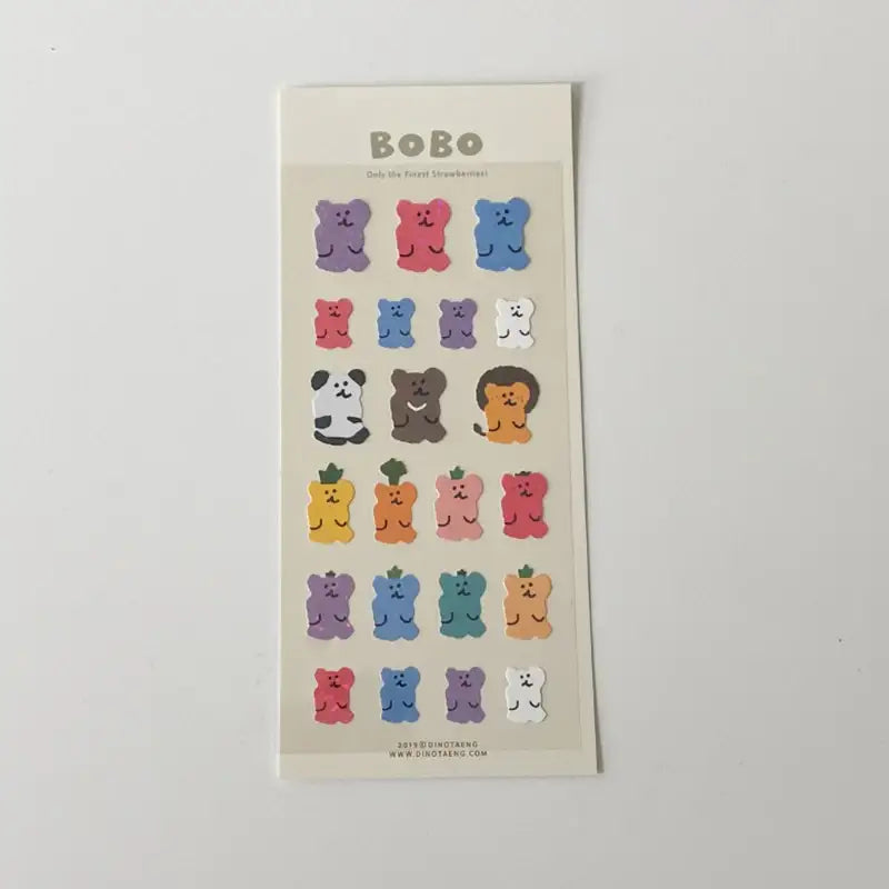 Dinotaeng - Glitter Stickers - Dinotaeng - Sticker - Harumio