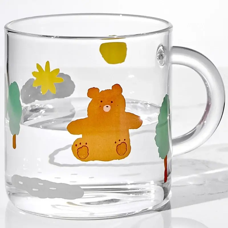 Korean ON Little Buddy - Glass Mug Set 2P - Modern House - Tableware - Harumio