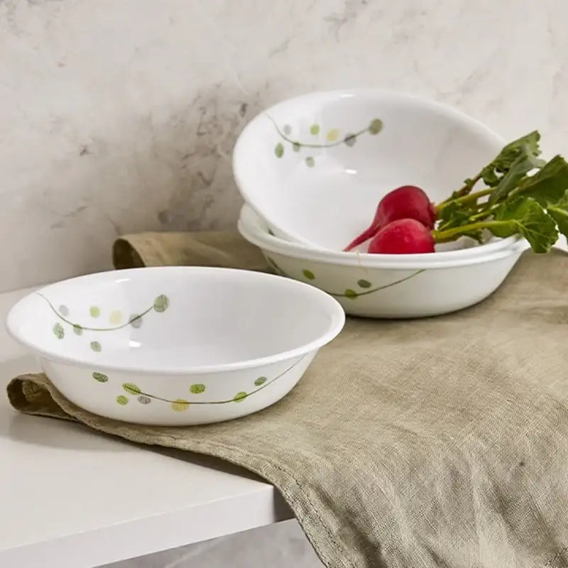 Korean Corel Green Delight - Front Plate 4P Set - Modern House - Plates - Harumio