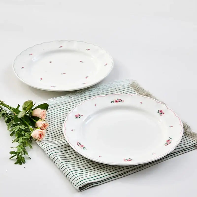 Korean L Rose in the Spring - Dish 2P - Modern House - Plates - Harumio