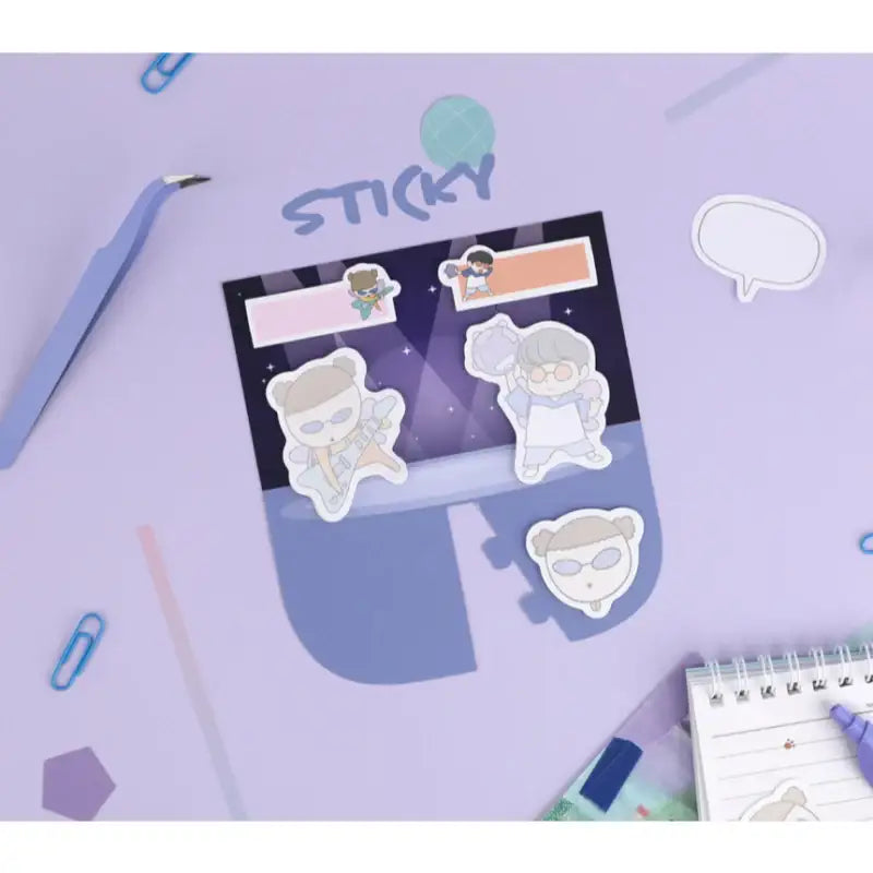 Maru Is a Puppy - Sticky Note - Webtoon Friends - Sticky Memo Pads - Harumio