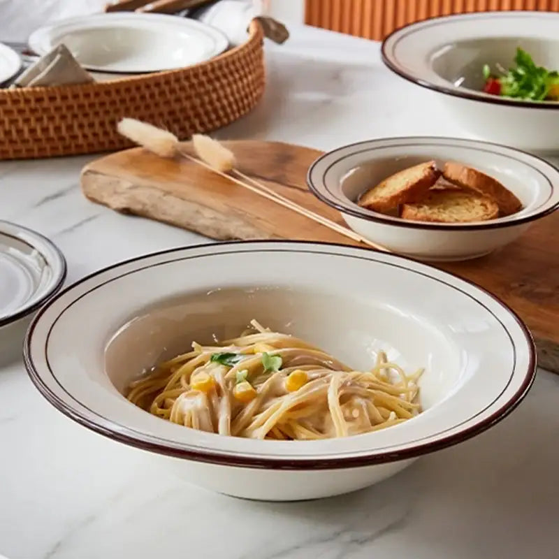 Korean L ON Keno Pasta Dish D24 Set 2P - Modern House - Kitchenware - Harumio