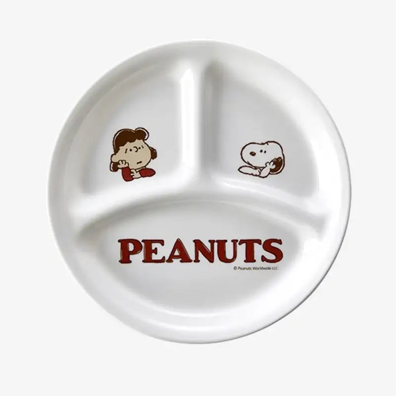 Corelle x Peanuts - Snoopy Friends - Small Divided Plate - Modern House - Tableware - Harumio