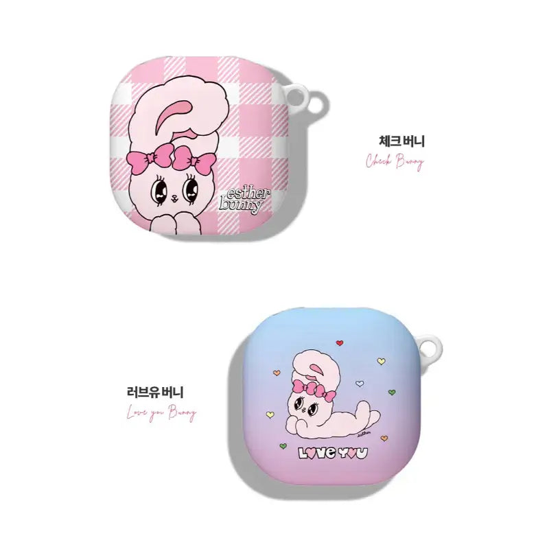 Esther Bunny - Buds Live Hard Case + Acrylic Keyring - Esther Bunny - Buds Case - Harumio