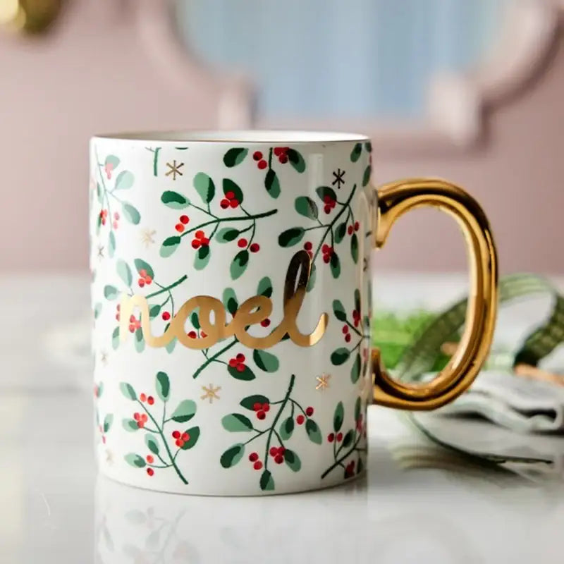 Korean Winter Story - Gold Rim Mug 2P Set - Modern House - Mug - Harumio