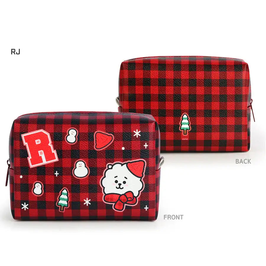 BT21 x Monopoly - Checkered Large Pouch - Monopoly - Accessories - Harumio