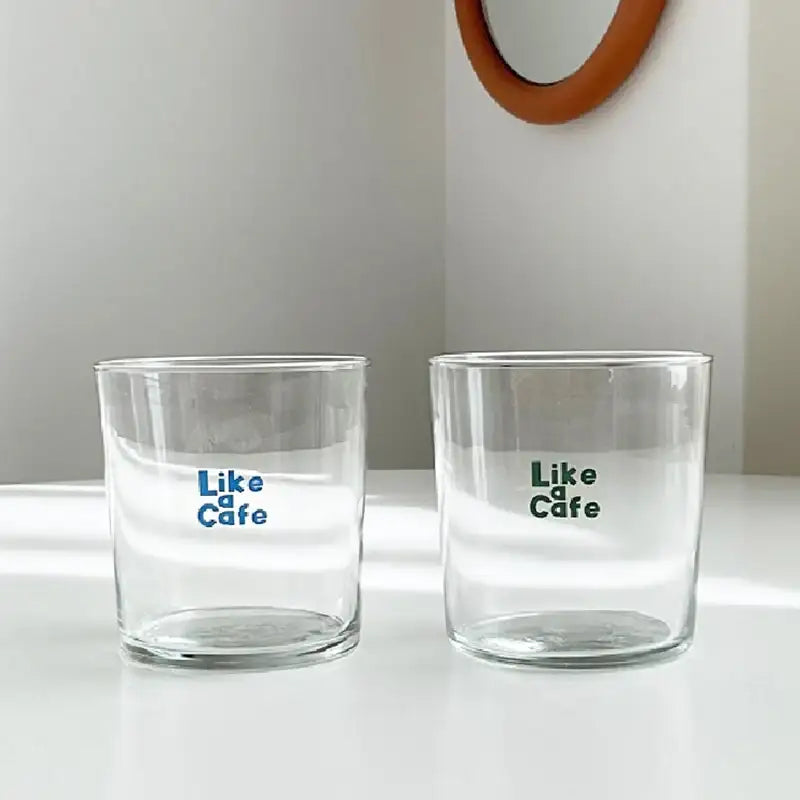 Like A Cafe - Lettering Glass - Like A Cafe - Glass Cup - Harumio