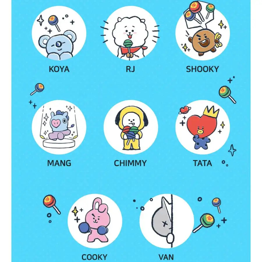 BT21 x Chupa Chups - Classic 100u Tin - Chupa Chups - Food - Harumio BT21 x Chupa Chups - Classic 100u Tin - Chupa Chups - Food - Harumio