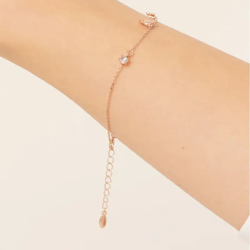 CLUE - Flower Butterfly Silver Bracelet - CLUE - Jewelry - Harumio