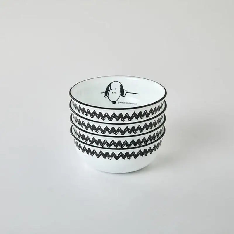 Corelle x Peanuts - Snoopy and Charlie - Soup Bowl 4P Set - Modern House - Tableware - Harumio