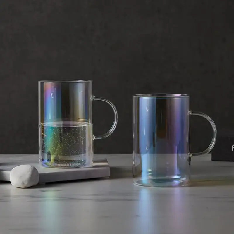 Korean ON Rainbow - Big Glass Mug Set - Modern House - Tableware - Harumio