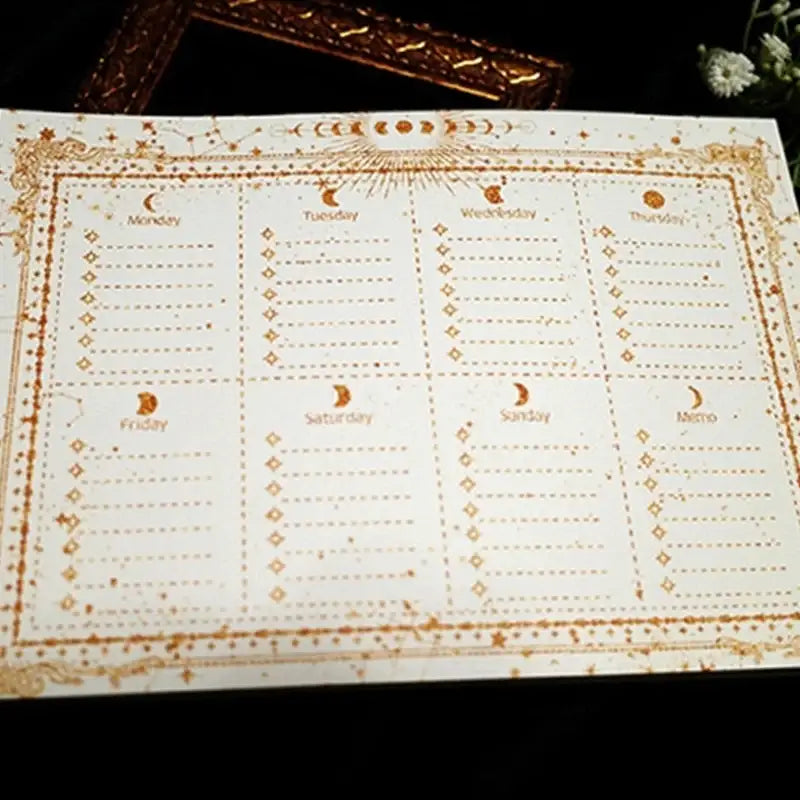Libet - A5 Moon Weekly Memo Notepad - Libet - Stationary - Harumio