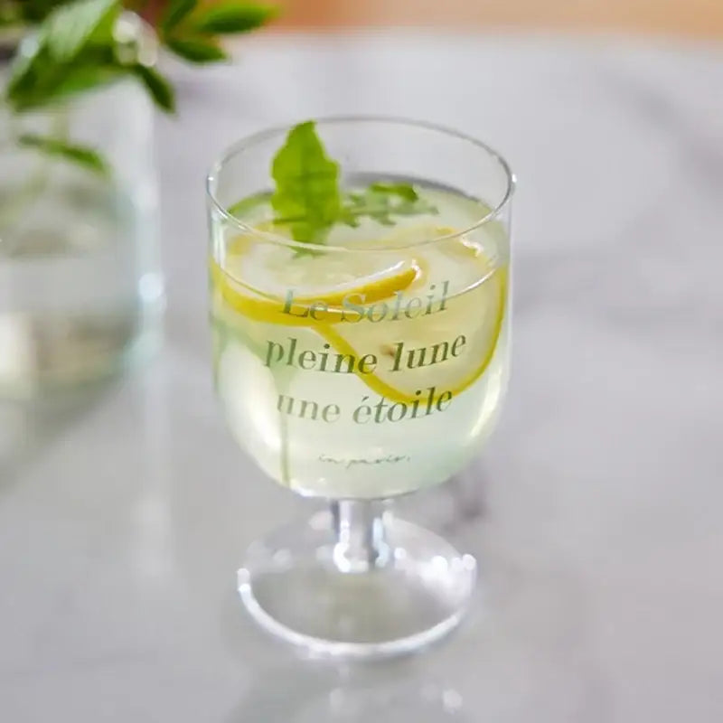Korean Mine Lettering - Goblet Glass - Modern House - Goblet Glass - Harumio