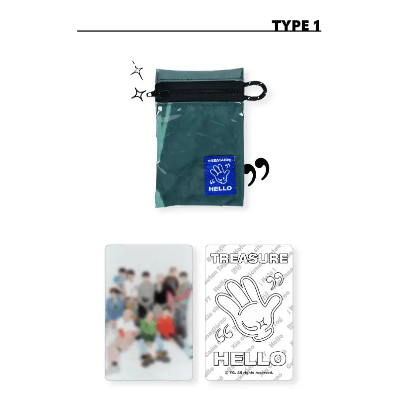 TREASURE - HELLO - Upcycling Card Wallet - TREASURE - Wallets - Harumio